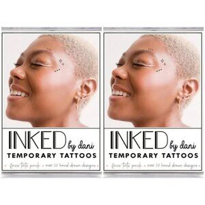 2 Pack INKED by Dani Temporary Face Tattoos Set